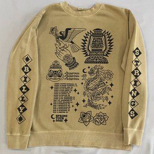 NOS Billy Strings SpringTour Dates 2022 Hoodie Sweatshirt Tattoo SMALL Phish